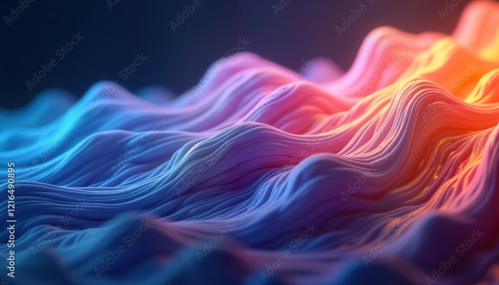 Poster Abstract ai generated background design with vibrant colors. Fluid motion of liquid swirls, waves. Colorful paint splatters, ink flows create dynamic artistic patterns. Modern design suitable for