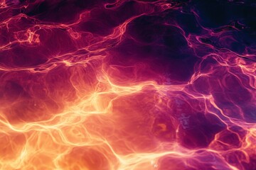 Stunning water surface displaying vibrant colors during a clear sunset at the ocean