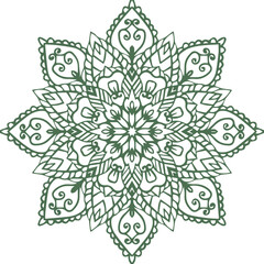 Beautiful flower art and mandala vector design