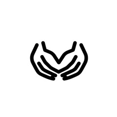 Fototapeta premium Caring hands symbolizing support health awareness transparent background minimalist design illustration