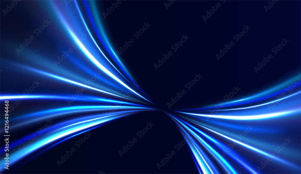 Wall mural png futuristic technological style. png abstract background with speed lines. neon color rays vector