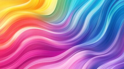 Obraz premium Abstract Rainbow Wave Pattern Background Design