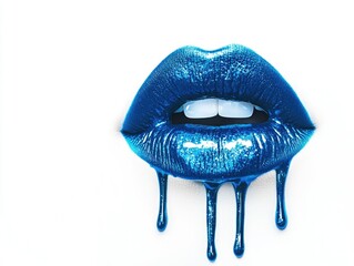 Glittery Ice Lip Art with Dripping Honey
