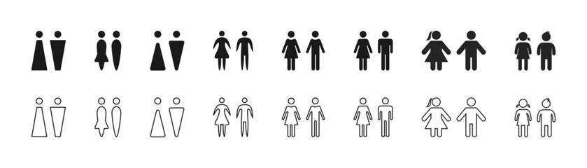 Toilet icons. Vector Illustration. Logo.