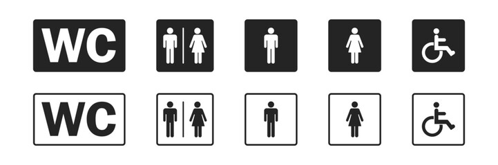 Toilet icons. Vector Illustration. Logo.