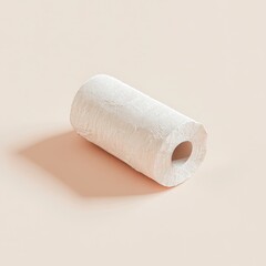 Obraz premium Paper towel roll on peach background; home cleaning