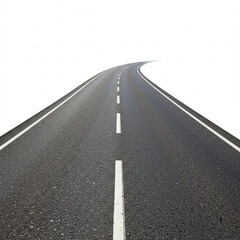 road isolated white background 