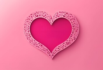 ピンクの背景にかわいい装飾のハートのデザイン