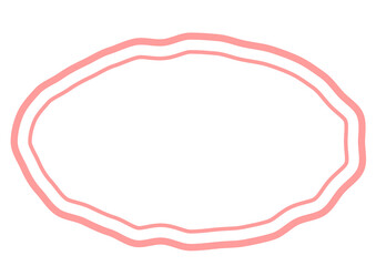 ピンクの歪んだ楕円フレーム