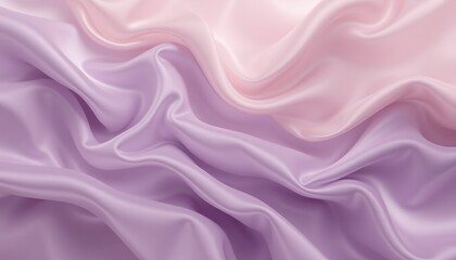 Fototapeta premium Pastel silk fabric with pink and lavender folds.