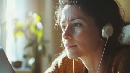 Woman Listening to Music