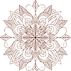 Beautiful Mandala Art and Vector Mandala Design Image.