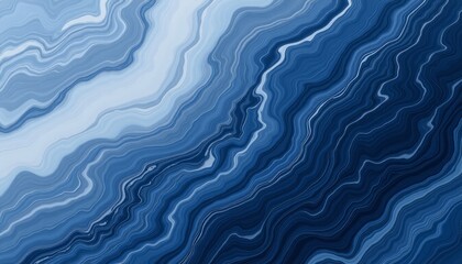 Fototapeta premium Blue marble texture with flowing abstract patterns.