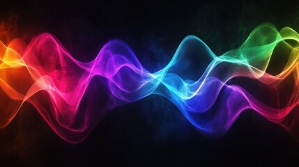 Fototapeta premium Rainbow Waves: A Symphony of Color and Light