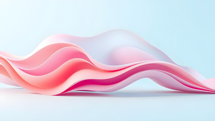 Abstract waves shape glowing in ultraviolet spectrum. Background for banner, backdrop or texture for 3D mapping. Generative AI