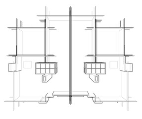 architectural sketch of a building