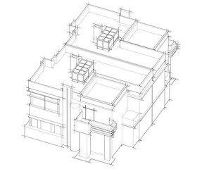 house sketch drawing