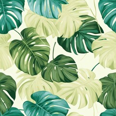 Bright patterned leaves create a vibrant tropical ambiance perfect for home decor and interior design
