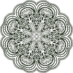Beautiful flower art and mandala vector design
