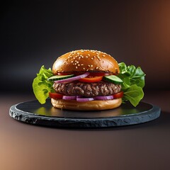 Burger and fries. Cheese, Beef, and Perfection in a Bun!