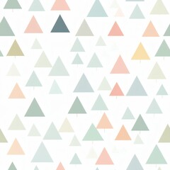 Colorful geometric triangle pattern on a light background creates a playful and modern design aesthetic for decor and textiles