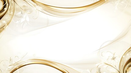 Elegant Gold and White Floral Design Background