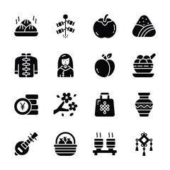 Take a look at this amazing chinese new year icons in modern design style