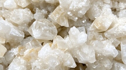 A Cluster Of Off White And Tan Crystals
