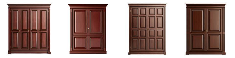 Elegant Wooden Armoire with Classic Design and Crafted Paneling   A Timeless Furniture Piece for Sophisticated Home Interiors