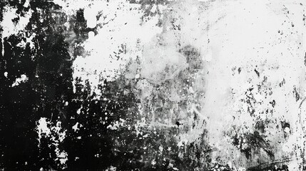 Obraz premium A textured black and white abstract background with a distressed, weathered appearance.