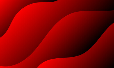 red stripes lines wave curves with smooth gradient abstract background