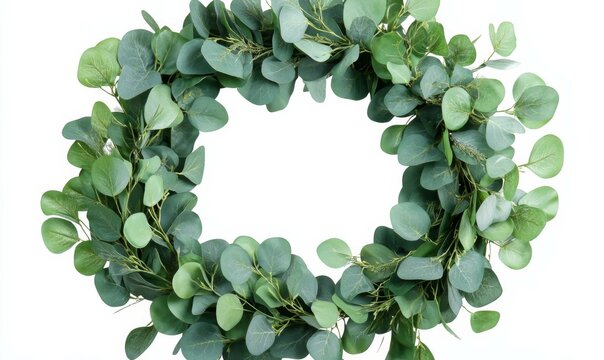 Eucalyptus wreath decoration for home interior enhancement during any season