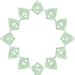 Beautiful flower art and mandala vector design