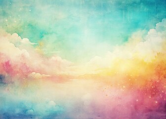 Dreamy pastel watercolor washes blend with minimalist acrylics and vintage photographic textures in creative painting.