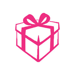 pink gift box with a bow for celebrations and events