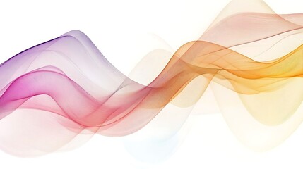 Obraz premium Abstract Colorful Waves Flowing Seamlessly Across White Background
