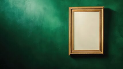 Elegant Empty Frame Green Wall