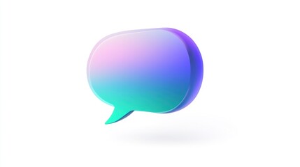 Abstract 3D Gradient Speech Bubble Design