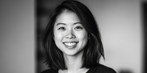 Smiling Woman with Short Hair