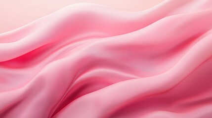 Obraz premium Soft pink silk fabric with gentle waves and folds