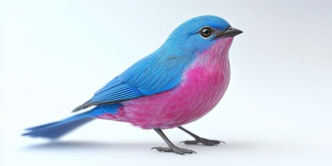 Fototapeta premium Digital Bird Art on White Background