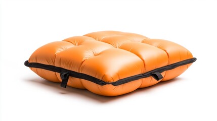 Camping Pillow with Adjustable Support on White Background. Generative AI