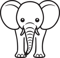 elephant cartoon isolated on white