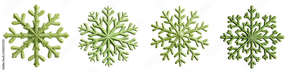 Aufkleber intricate and snowflake patterns with detailed geometric designs and symmetry against a plain white 