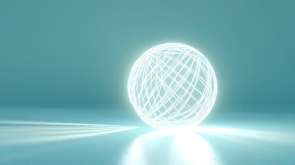 Futuristic sphere of lines design