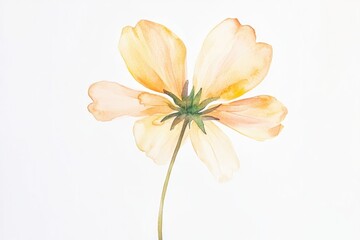 Fototapeta premium Delicate flower with soft peach petals, radiating tranquility an