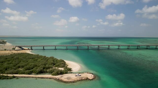 "Maadi Bridge, Farasan Island"
This video captures the stunning Maadi Bridge on Farasan Island, Saudi Arabia, surrounded by crystal-clear waters and serene beauty. Perfect for tourism, cultural.