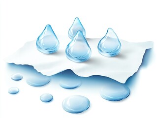 An icon depicting the layering of different water droplets on a white
