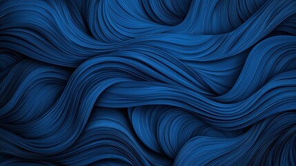 Fluid Blue Waves in Abstract Design