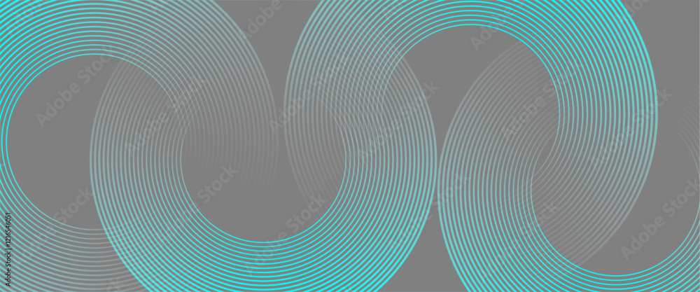 Poster 4abstract gradient background with circle lines. minimal geometric lines pattern. modern simple grap
